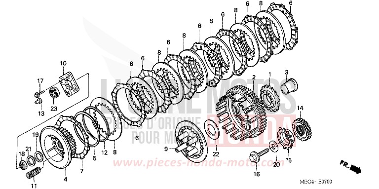 KUPPLUNG von Shadow Aero CANDY BLAZE ORANGE (YR196BB) von 2006